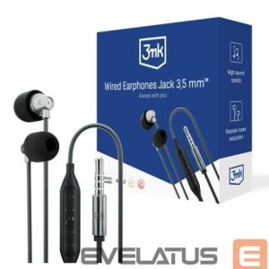Laidinės ausinės 3MK  Wired Earphones Jack 3,5 mm 