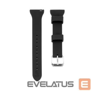Dirželis Connect  22mm T-buckle Silicone Loop Watch Strap (130mm M/L) Black