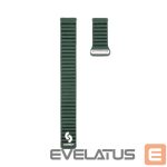 Dirželis Connect  20mm Flat head Leather - Silicone Loop Magnetic Watch Strap (130mm M/L) Forest Green
