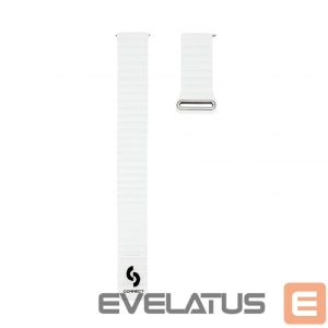 Dirželis Connect  22mm Flat head Leather - Silicone Loop Magnetic Watch Strap (130mm M/L) White
