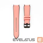 Dirželis Connect  20mm Silicone Patch Leather Watch Strap (130mm M/L) Pink