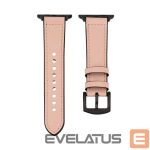 Dirželis Connect  Watch 38/40/41mm Silicone patch Leather Watch Strap (132mm M/L) Pink Sand