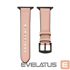 Dirželis Connect  Watch 42/44/45mm Silicone patch Leather Watch Strap (132mm M/L) Pink Sand