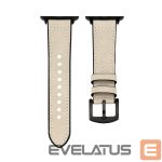 Dirželis Connect  Watch 42/44/45mm Silicone patch Leather Watch Strap (132mm M/L) White