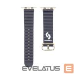 Dirželis Connect  Watch 42/44/45mm Marine leather Watch Strap Navy Blue