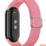Dirželis iLike Universal Mi Band 8 wristband bracelet Braided fabric strap Pink