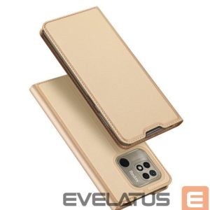 Knygos tipo dėklas dėklai Dux Ducis Xiaomi Redmi 10C Skin Pro Flip Case Gold