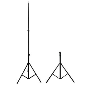 LED lemputė Elight  16M Premium Stable Metal Tripod Stand 1.6m max 1/4 screw Led Ring / Camera fix Black
