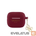 Dėklai ausinėms Guess - Airpods 3 Case Silicone Classic Logo Gold With 4G Charm Marengo