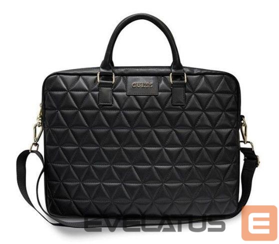 Nešiojamojo kompiuterio krepšys Guess Guess Quilted bag for a 16" laptop - black
