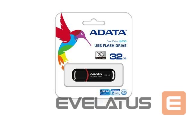 USB atmintinė ADATA UV150 32 GB, USB 3.0, Black