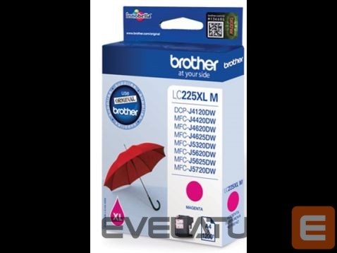 Eksploatacinės medžiagos spausdintuvams Brother LC-225XLM Ink Cartridge, Magenta