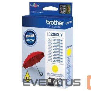 Eksploatacinės medžiagos spausdintuvams Brother  LC225XLY Ink Cartridge, Yellow 