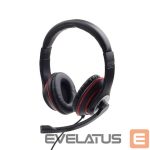 AMD procesoriaus pagrindinė plokštė Gembird  Stereo headset MHS-03-BKRD Built-in microphone, On-Ear, 3.5 mm, Black colour with red ring 