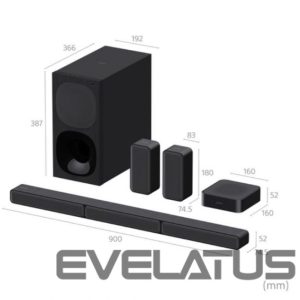 Interaktyvus sprendimas Sony  HT-S40R 5.1ch Home Cinema Soundbar with Wireless Rear Speakers 