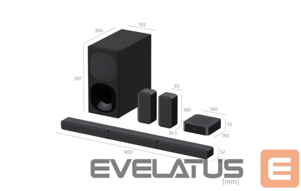 Interaktyvus sprendimas Sony HT-S40R 5.1ch Home Cinema Soundbar with Wireless Rear Speakers