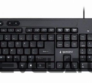 Kompiuterio klaviatūra Gembird  Multimedia desktop set KBS-UM-04	 USB Keyboard, Wired, Mouse included, US, Black 
