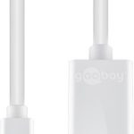 Adapteris Goobay  Mini DisplayPort/HDMI adapter cable 1.1 51729 White,  HDMI female (Type A),  Mini DisplayPort male 