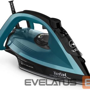 Lygintuvai TEFAL  FV6832E0 Steam Iron, 2800 W, Water tank capacity 270 ml, Continuous steam 50 g/min, Steam boost performance 260 g/min, Black/Blue 