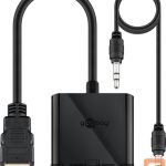 Adapteris Goobay  HDMI/VGA adapter, nickel plated 68793 Black 