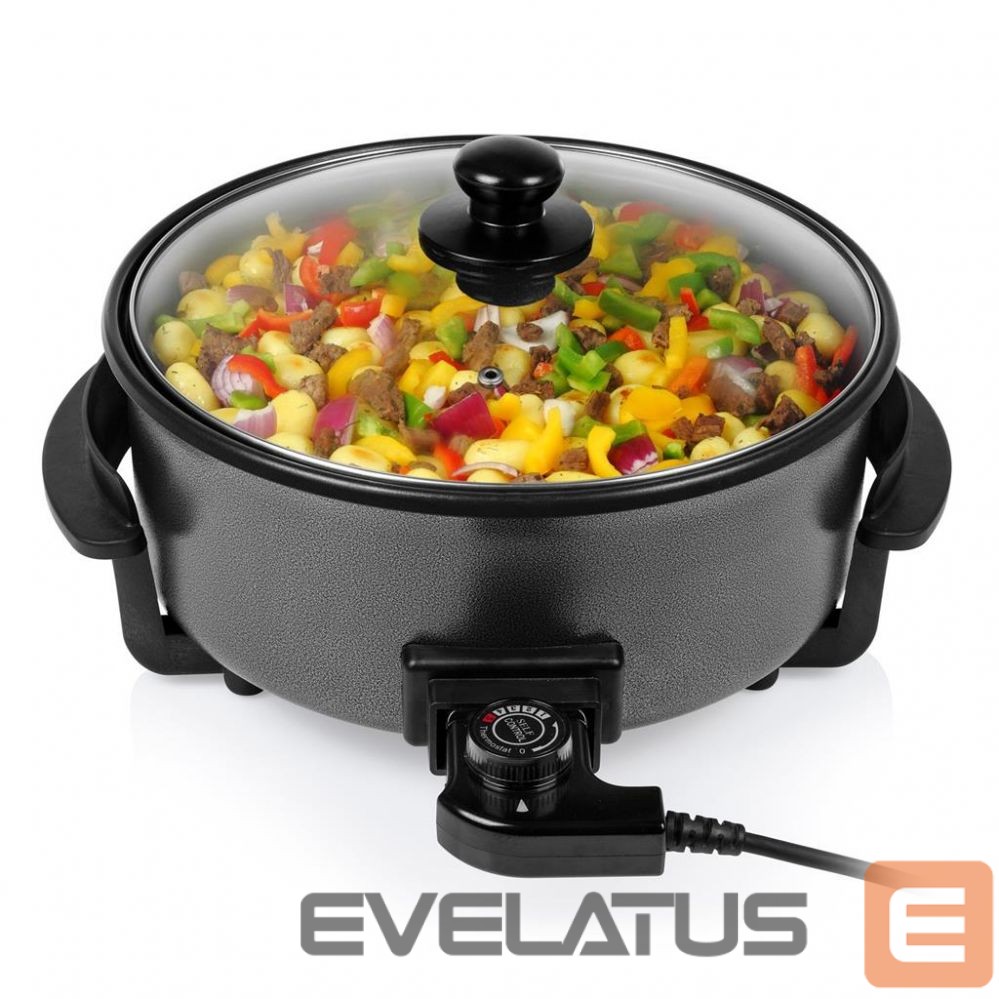 Stalo grotelės Tristar Multifunctional grill pan XL PZ-9135 Grill, Diameter 30 cm, 1500 W, Lid included, Fixed handle, Black