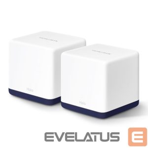 Maršrutizatoriai MERCUSYS  AC1900 Whole Home Mesh Wi-Fi System Halo H50G (2-Pack) 802.11ac, 600+1300 Mbit/s, Ethernet LAN (RJ-45) ports 3, Mesh Support Yes, MU-MiMO Yes, White 