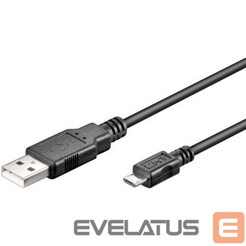 Kabelis Logilink USB micro-B 180, 1.8m Micro-USB B, USB A, 1.8 m, Black