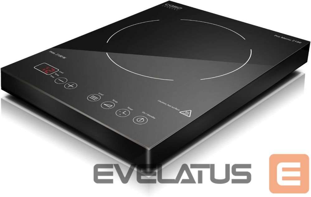 Elektrinė orkaitė Caso Free standing table hob Pro Menu 2100 02224 Number of burners/cooking zones 1, Sensor, Black, Induction