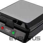 Skrudintuvas Adler  Waffle maker AD 3036 1500 W, Number of pastry 4, Belgium, Black 