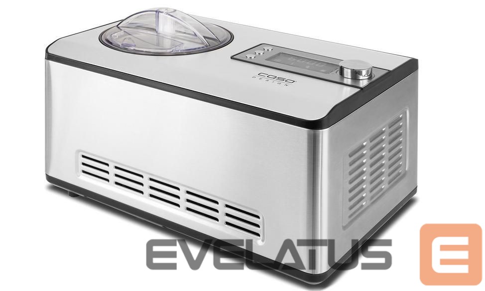 Kiti smulkūs buitiniai prietaisai Caso Ice Cream and Yogurt Maker IceCreamer Power 180 W, Capacity 2 L, Stainless steel