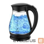 Virdulys Adler  Kettle  AD 1274  Standard, Plastic, glass, Black/ transparent, 2200 W, 360° rotational base, 1.7 L 