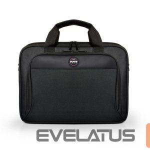Nešiojamojo kompiuterio krepšys PORT DESIGNS  HANOI II CLAMSHELL 105064 Fits up to size 15.6 ", Black, Shoulder strap, Messenger - Briefcase 