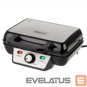 Skrudintuvas Camry  Waffle Maker CR 3046 1600 W, Number of pastry 2, Belgium, Black/Stainless Steel 