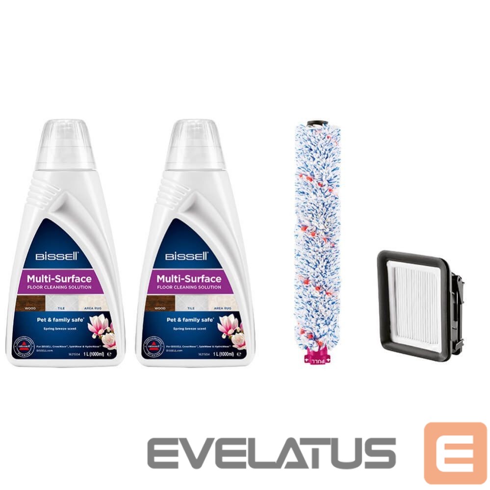 Dulkių siurblio priedas Bissell Cleaning Pack MultiSurface (2xDetergents+Brushroll+Filter)