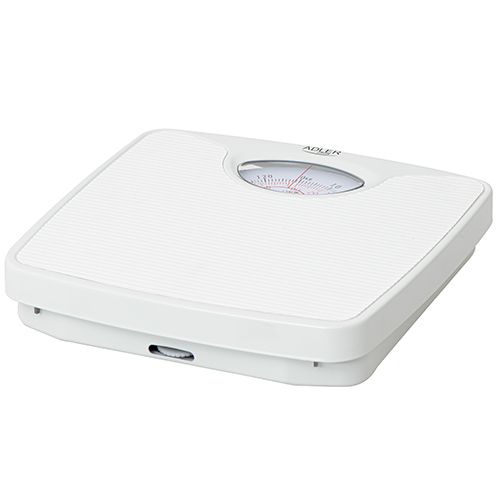 Svarstyklės Adler Mechanical bathroom scale AD 8151w Maximum weight (capacity) 130 kg, Accuracy 1000 g, White