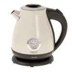 Virdulys Camry  Kettle with a thermometer CR 1344 Electric, 2200 W, 1.7 L, Stainless steel, 360° rotational base, Cream 