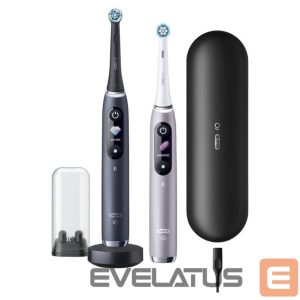 Dantų šepetėlis Oral-B  Electric Toothbrush iO 9 Series Duo Rechargeable, For adults, Number of brush heads included 2, Black Onyx/Rose, Number of teeth brushing modes 7 