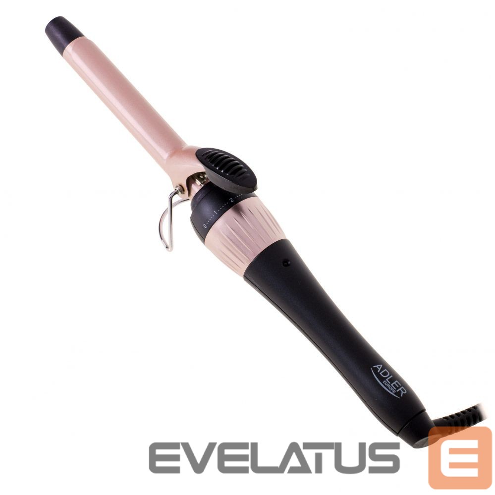Plaukų džiovintuvo šepetėlis Adler Curling Iron AD 2116 Ceramic heating system, Barrel diameter 19 mm, Temperature (max) 200 °C, 36 W, Black/Pink