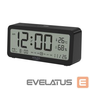 Interaktyvus sprendimas Adler  Alarm Clock AD 1195b Black, Alarm function 
