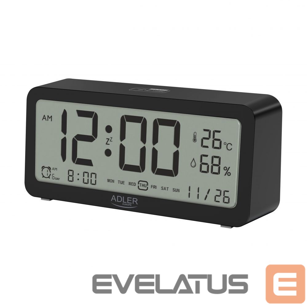 Interaktyvus sprendimas Adler Alarm Clock AD 1195b Black, Alarm function
