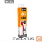 Valdiklis ColorWay  Data Cable Apple Lightning Charging cable, Fast and safe charging; Stable data transmission, Red, 1 m 