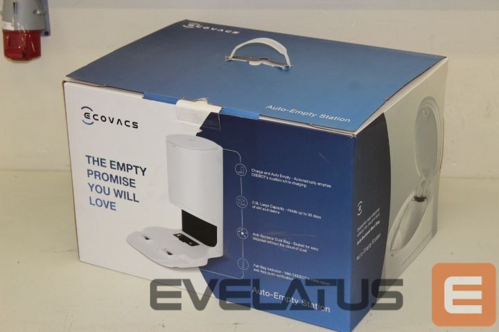 Dulkių siurblio priedas Ecovacs SALE OUT. Auto-Empty Station in White for OZMO T8 Series and N8/T9 Series incl. 2 dust bags Auto-Empty Station Number of bags 2, White, USED AS DEMO, For OZMO T8 Series and N8/T9 Series