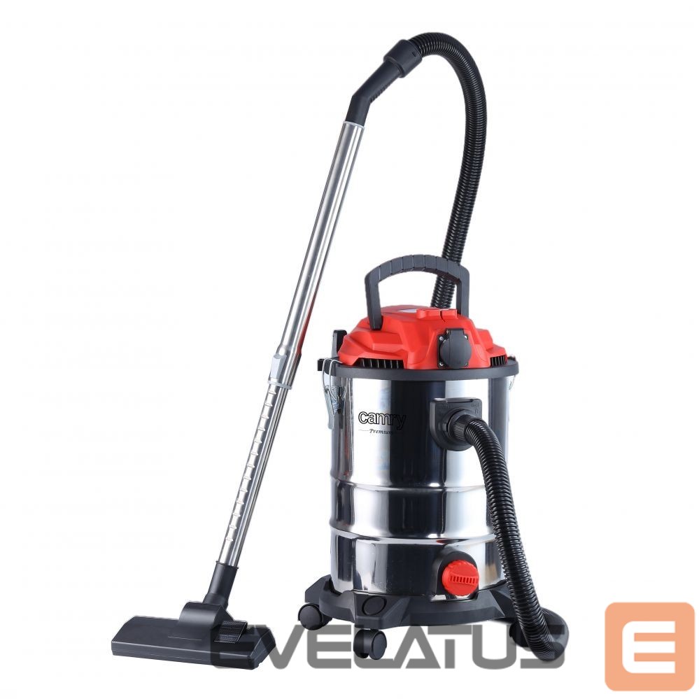Dulkių siurblys Camry Professional industrial Vacuum cleaner CR 7045 Bagged, Wet suction, Power 3400 W, Dust capacity 25 L, Red/Silver