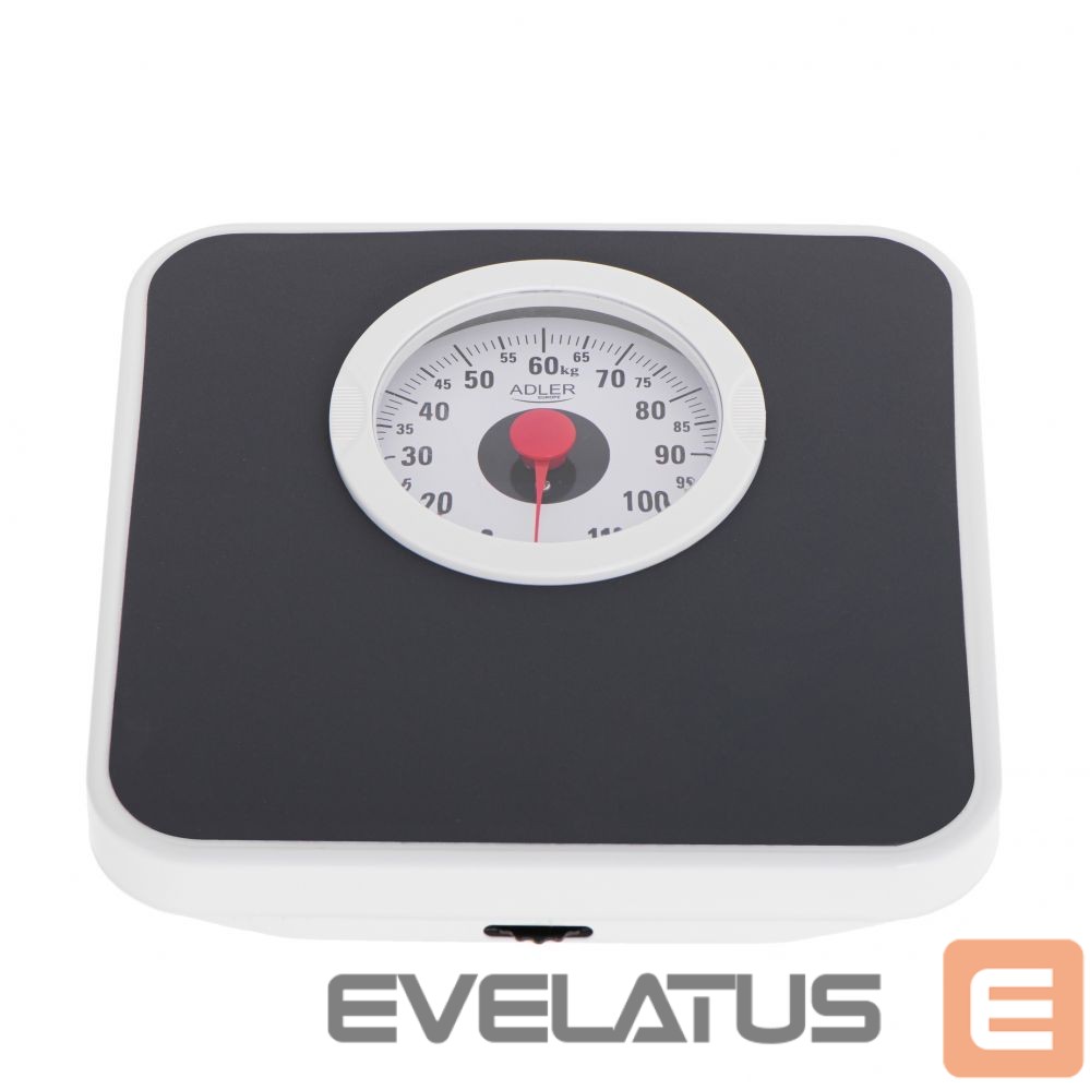 Svarstyklės Adler Mechanical Bathroom Scale AD 8178 Maximum weight (capacity) 120 kg, Accuracy 1000 g, Black