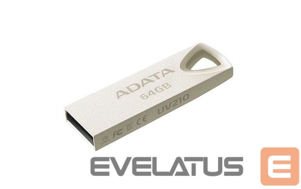 USB atmintinė ADATA UV210 64 GB, USB 2.0, Silver