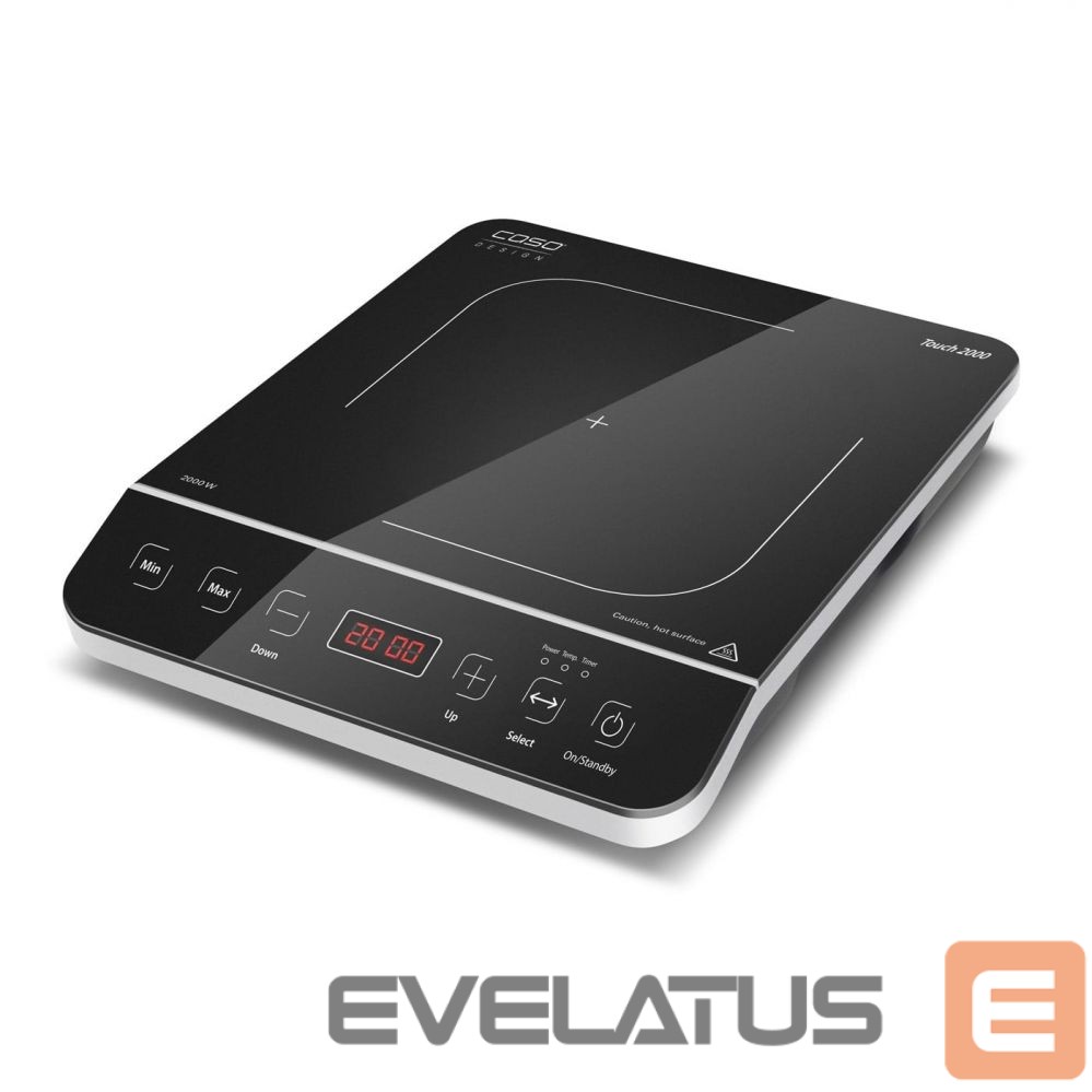 Elektrinė orkaitė Caso Hob Touch 2000 Induction, Number of burners/cooking zones 1, Touch, Timer, Black