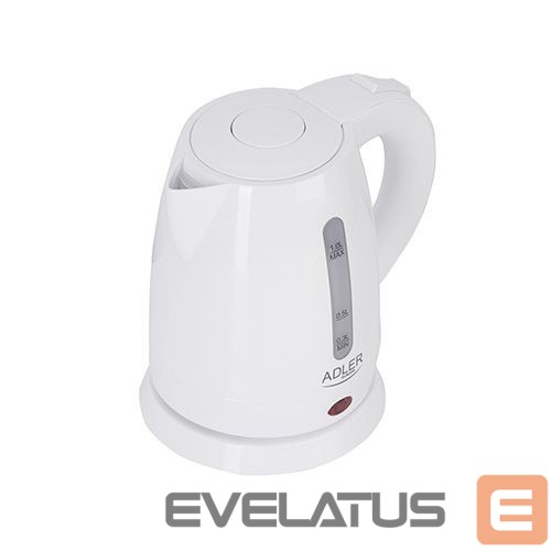 Virdulys Adler Kettle AD 1272 Electric, 1600 W, 1 L, Stainless steel/Polypropylene, 360° rotational base, White