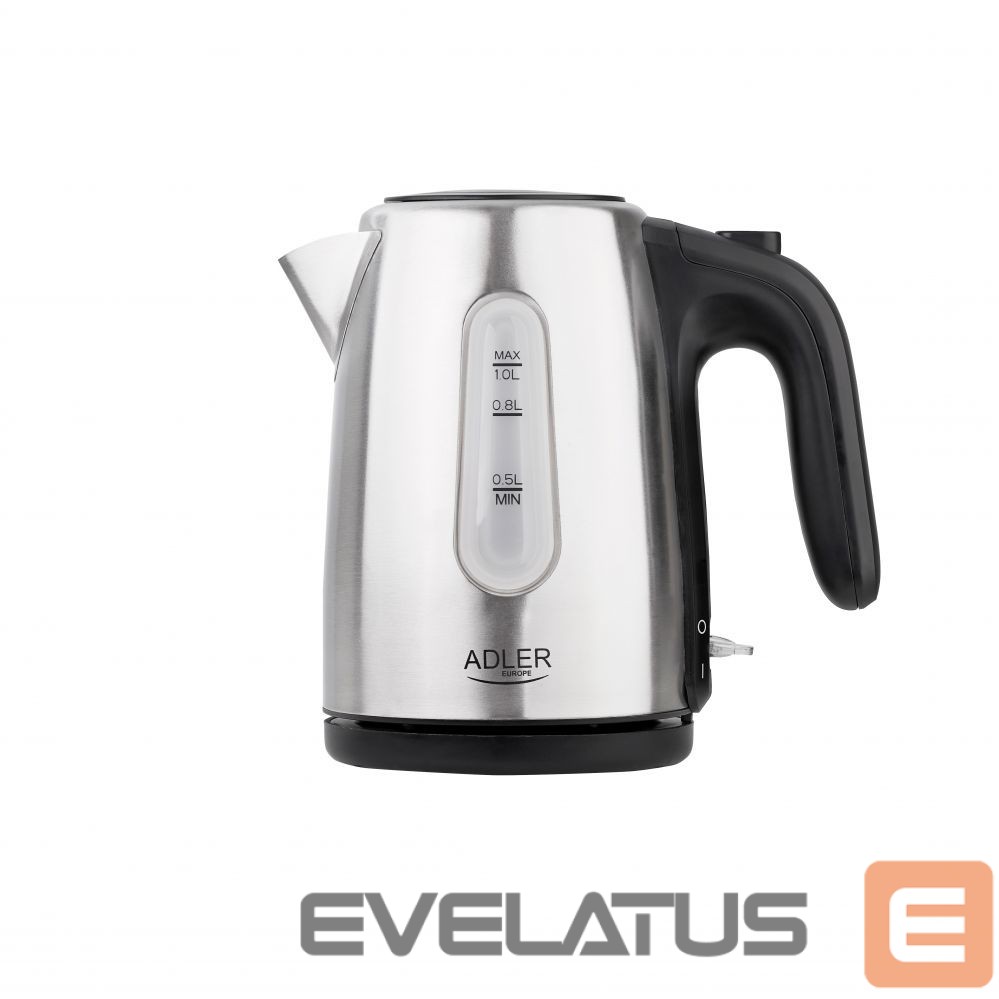 Virdulys Adler Kettle AD 1273 Standard, 1200 W, 1 L, Stainless steel, 360 rotational base, Stainless steel