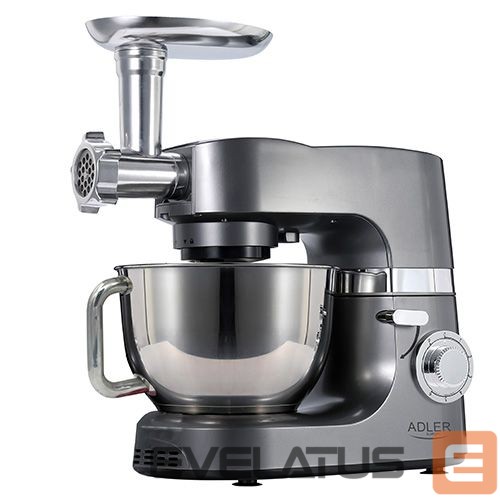 Maišytuvai ir maišytuvai Adler Planetary Food Processor AD 4221 1200 W, Bowl capacity 7 L, Number of speeds 6, Meat mincer, Steel