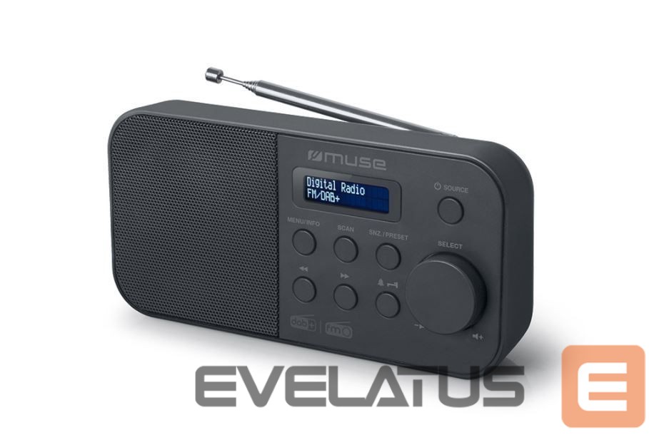 Interaktyvus sprendimas Muse Alarm function, M-109DB, Portable radio, Black